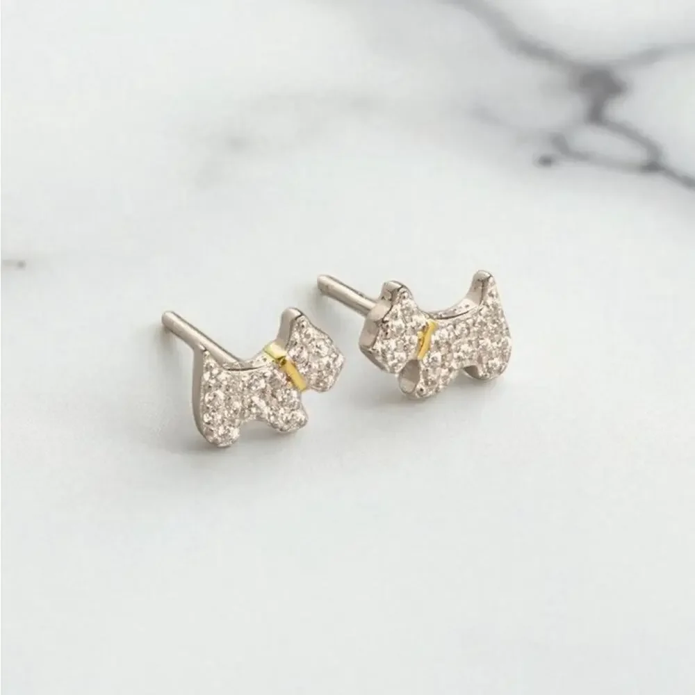 925 Silver Moissanite Earrings- mini